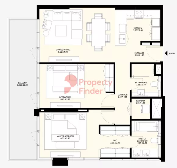 Apartment 2 Beds - Type 02 L03-13