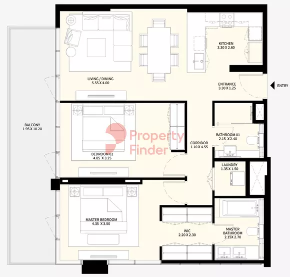 Apartment 2 Beds - Type 02 L14-18