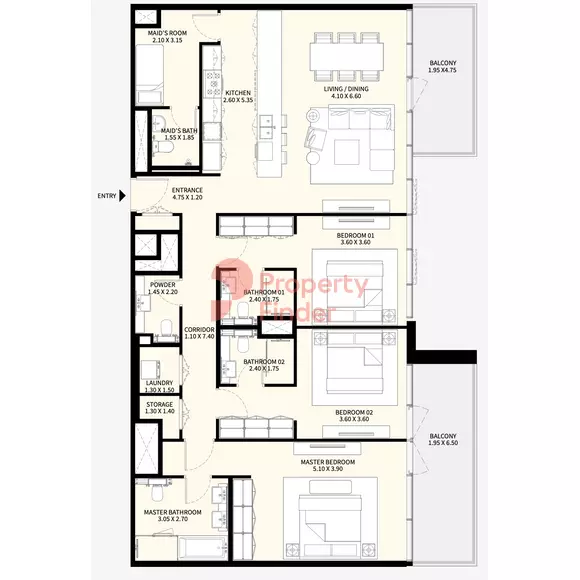 Apartment 3 Beds - Type 01 L19