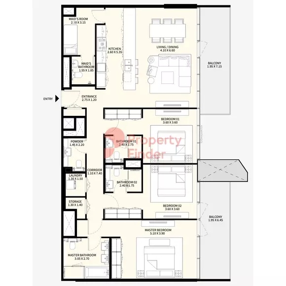 Apartment 3 Beds - Type 05 L02