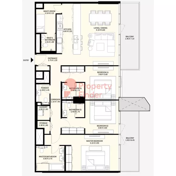 Apartment 3 Beds - Type 05 L03-13
