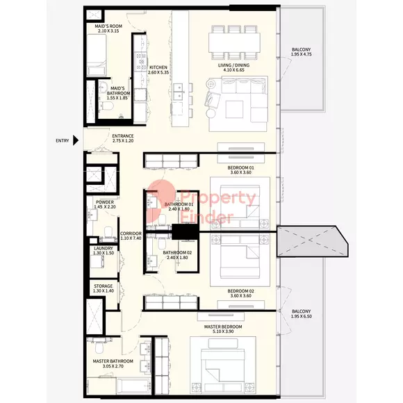 Apartment 3 Beds - Type 05 L14-18