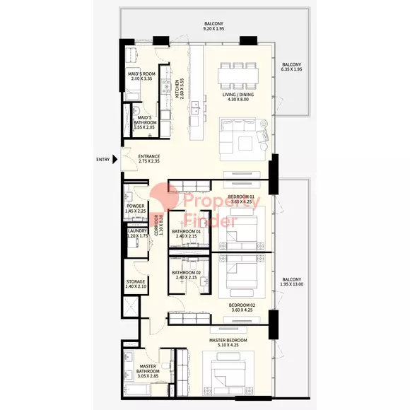 Apartment 3 Beds - Type 06 L02