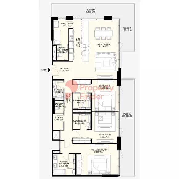 Apartment 3 Beds - Type 06 L03-13
