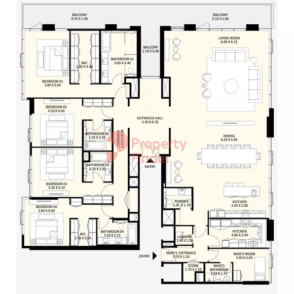 Apartment 4 Beds - Type 02 L19