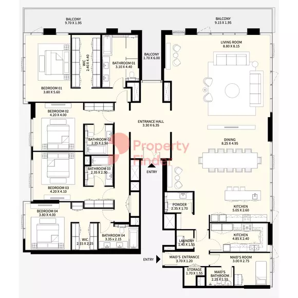Apartment 4 Beds - Type 06 L14-18