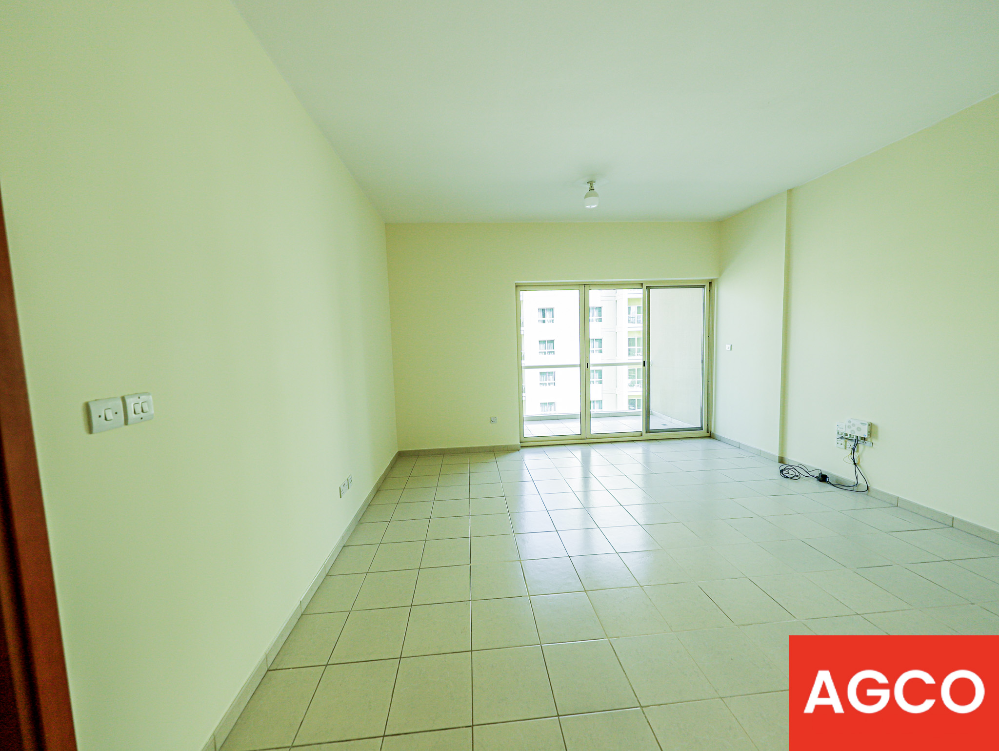 Vacant apartment with balcony, neat and clean