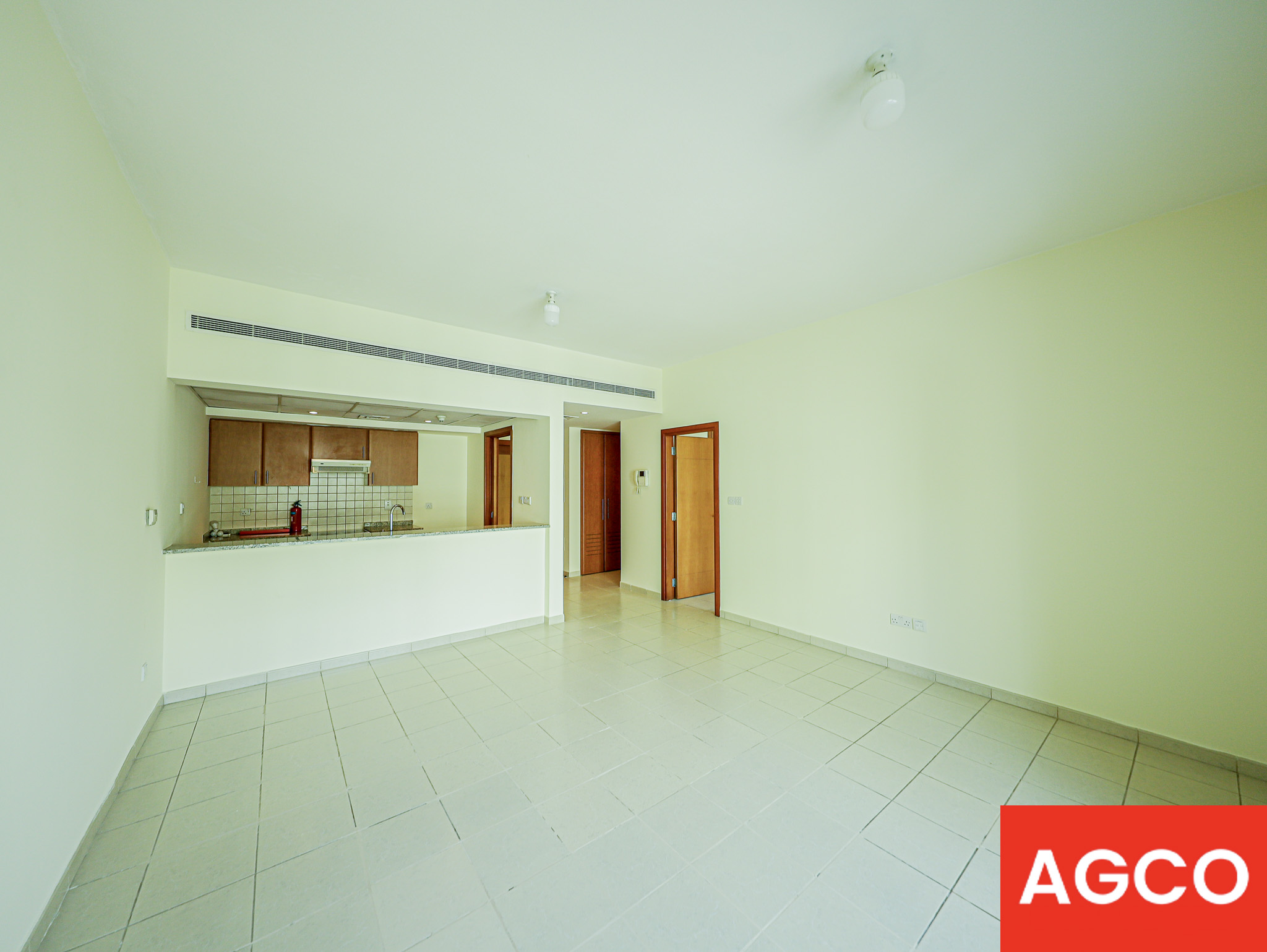 Vacant apartment with balcony, neat and clean