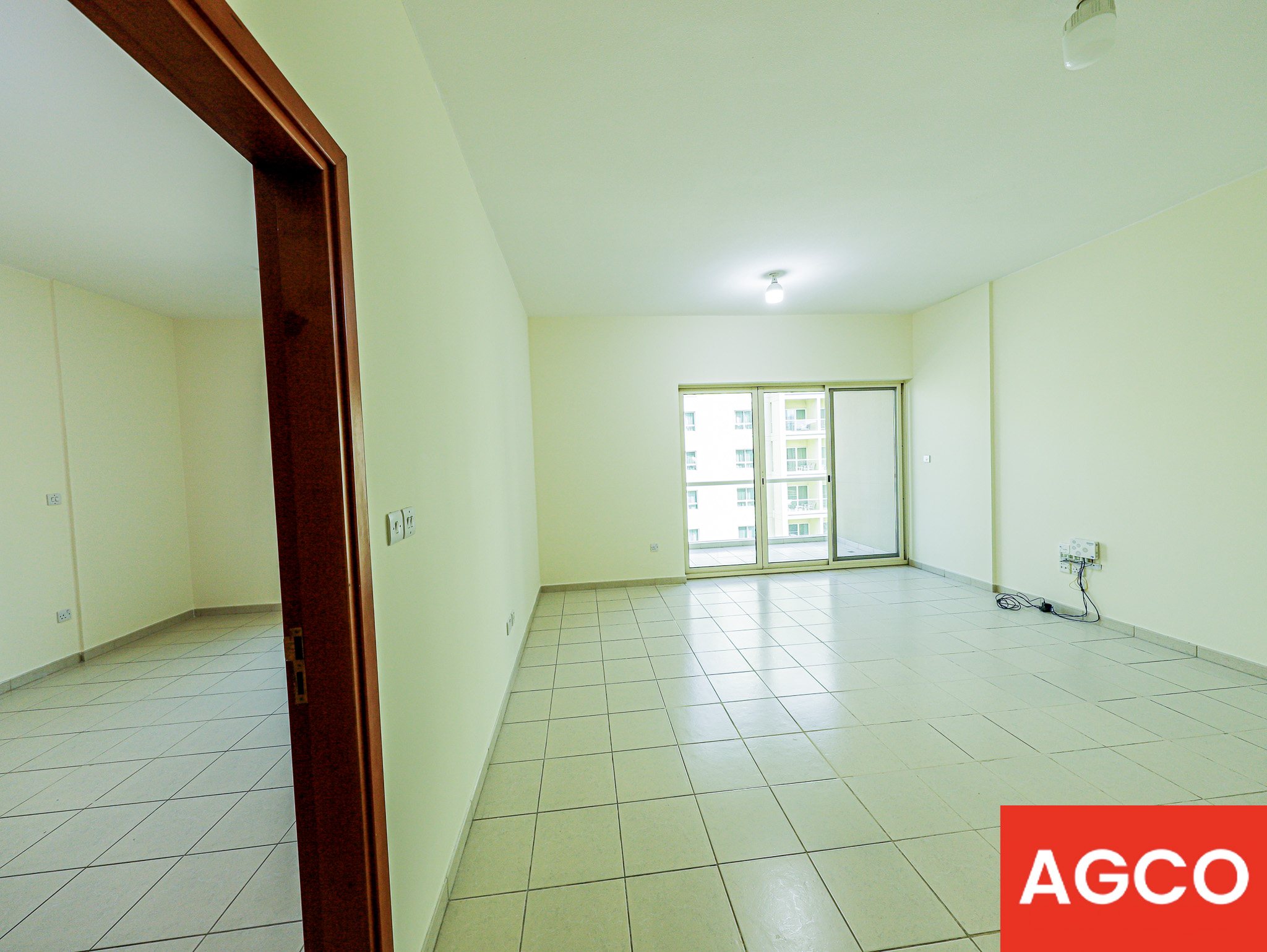 Vacant apartment with balcony, neat and clean